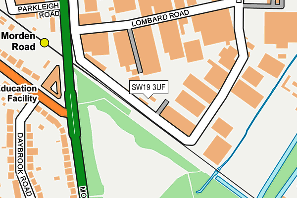 SW19 3UF map - OS OpenMap – Local (Ordnance Survey)