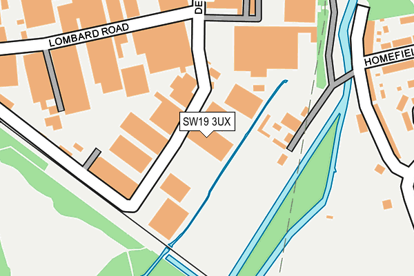 SW19 3UX map - OS OpenMap – Local (Ordnance Survey)