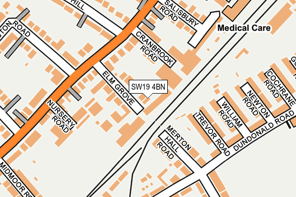 SW19 4BN map - OS OpenMap – Local (Ordnance Survey)