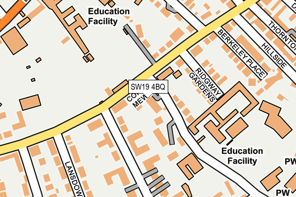 SW19 4BQ map - OS OpenMap – Local (Ordnance Survey)