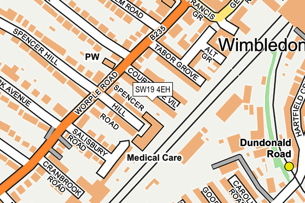 SW19 4EH map - OS OpenMap – Local (Ordnance Survey)