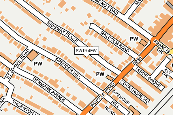 SW19 4EW map - OS OpenMap – Local (Ordnance Survey)