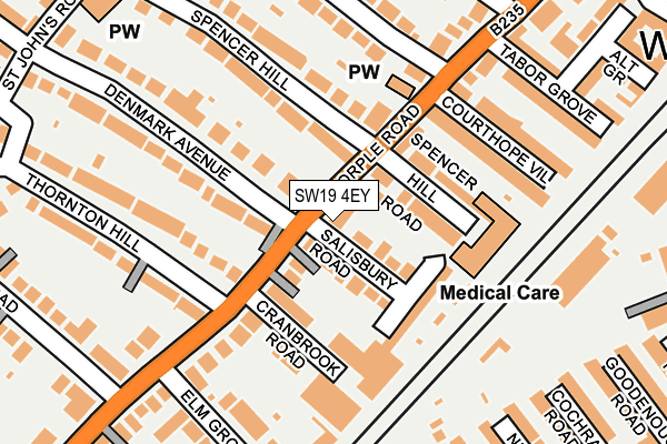 SW19 4EY map - OS OpenMap – Local (Ordnance Survey)