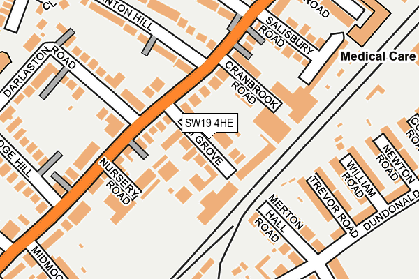 SW19 4HE map - OS OpenMap – Local (Ordnance Survey)