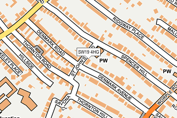 SW19 4HG map - OS OpenMap – Local (Ordnance Survey)