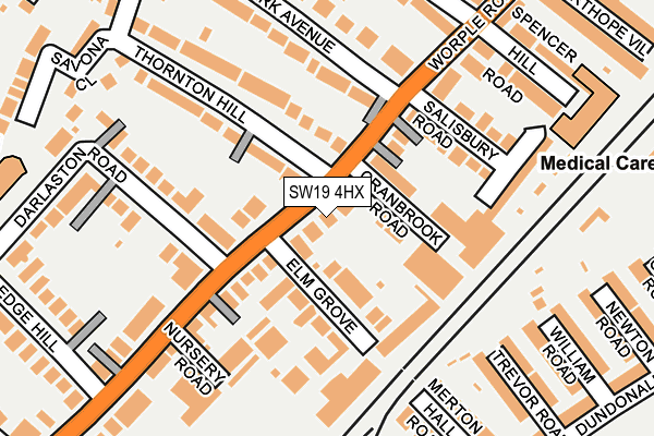 SW19 4HX map - OS OpenMap – Local (Ordnance Survey)