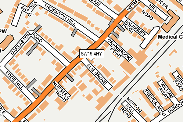 SW19 4HY map - OS OpenMap – Local (Ordnance Survey)