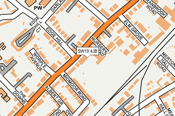 SW19 4JB map - OS OpenMap – Local (Ordnance Survey)