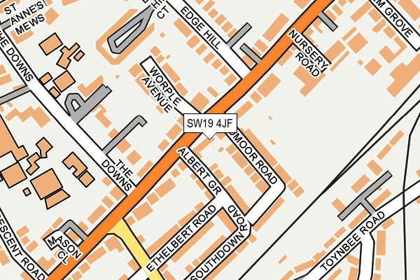 SW19 4JF map - OS OpenMap – Local (Ordnance Survey)