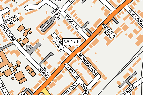 SW19 4JH map - OS OpenMap – Local (Ordnance Survey)