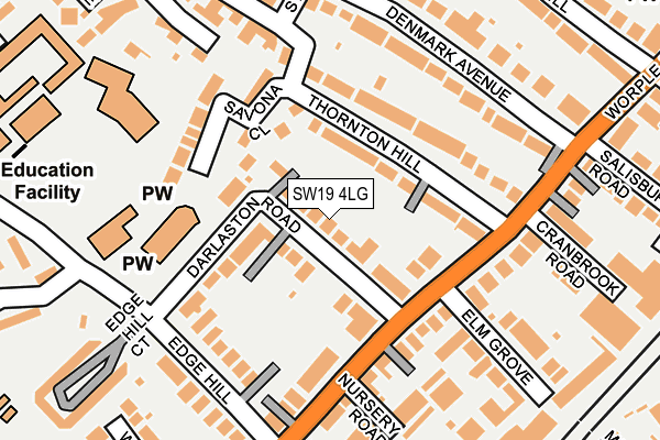 SW19 4LG map - OS OpenMap – Local (Ordnance Survey)
