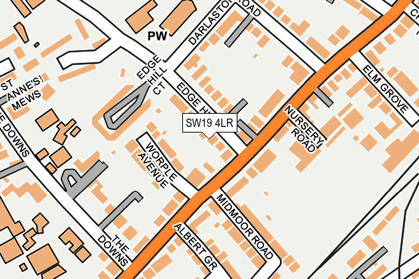 SW19 4LR map - OS OpenMap – Local (Ordnance Survey)