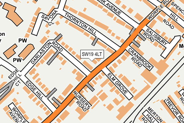 SW19 4LT map - OS OpenMap – Local (Ordnance Survey)