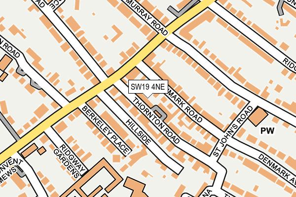 SW19 4NE map - OS OpenMap – Local (Ordnance Survey)