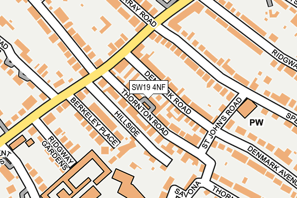 SW19 4NF map - OS OpenMap – Local (Ordnance Survey)