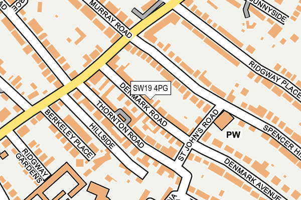 SW19 4PG map - OS OpenMap – Local (Ordnance Survey)