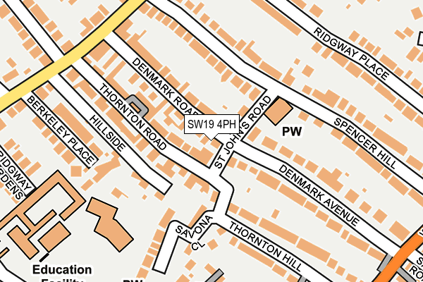 SW19 4PH map - OS OpenMap – Local (Ordnance Survey)