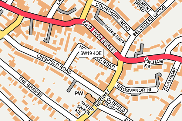 SW19 4QE map - OS OpenMap – Local (Ordnance Survey)