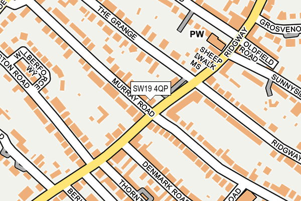 SW19 4QP map - OS OpenMap – Local (Ordnance Survey)