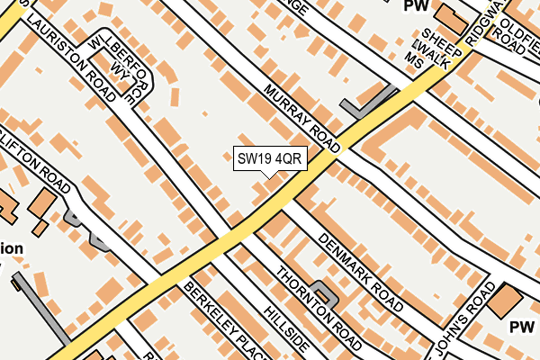SW19 4QR map - OS OpenMap – Local (Ordnance Survey)
