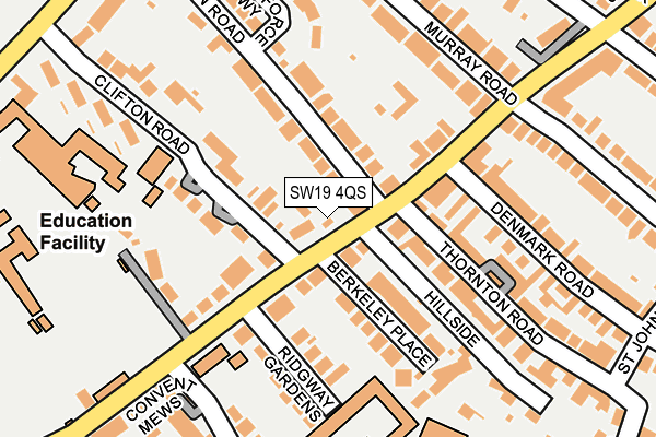 SW19 4QS map - OS OpenMap – Local (Ordnance Survey)