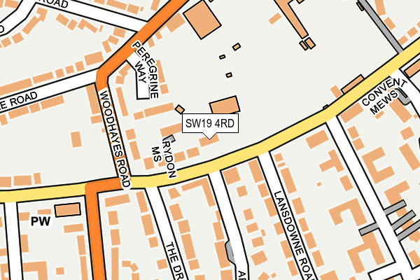 SW19 4RD map - OS OpenMap – Local (Ordnance Survey)