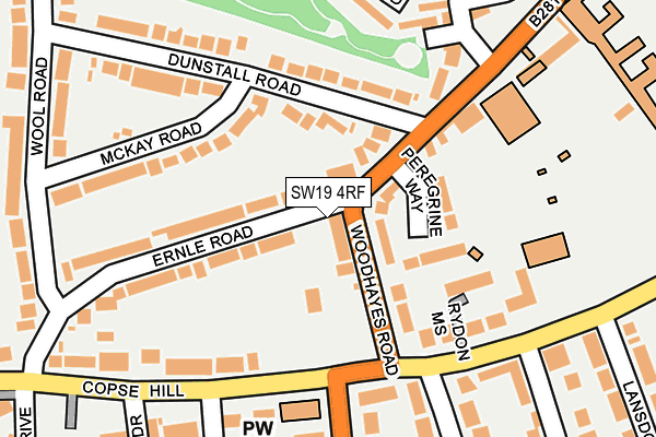 SW19 4RF map - OS OpenMap – Local (Ordnance Survey)