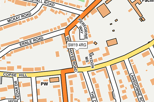 SW19 4RG map - OS OpenMap – Local (Ordnance Survey)
