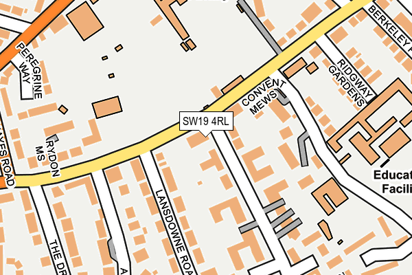 SW19 4RL map - OS OpenMap – Local (Ordnance Survey)
