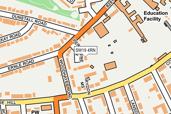 SW19 4RN map - OS OpenMap – Local (Ordnance Survey)