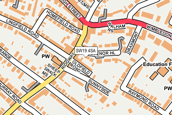 SW19 4SA map - OS OpenMap – Local (Ordnance Survey)