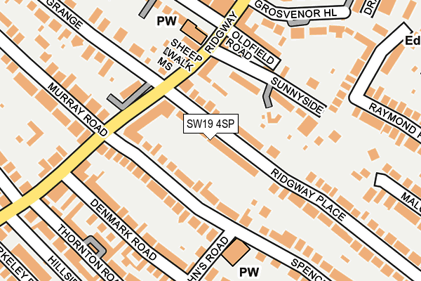 SW19 4SP map - OS OpenMap – Local (Ordnance Survey)