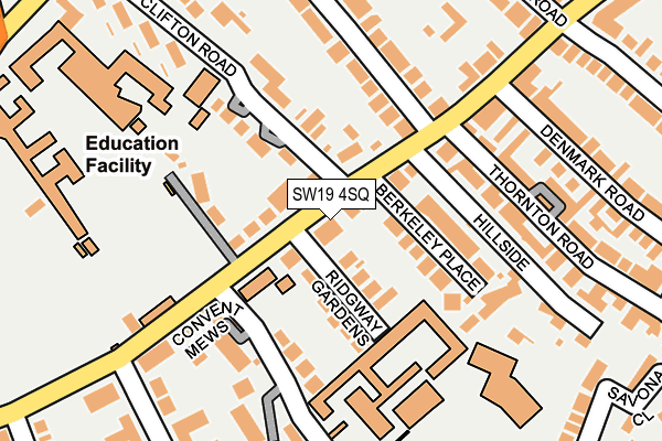 SW19 4SQ map - OS OpenMap – Local (Ordnance Survey)