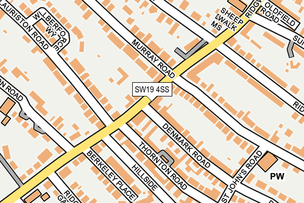 SW19 4SS map - OS OpenMap – Local (Ordnance Survey)