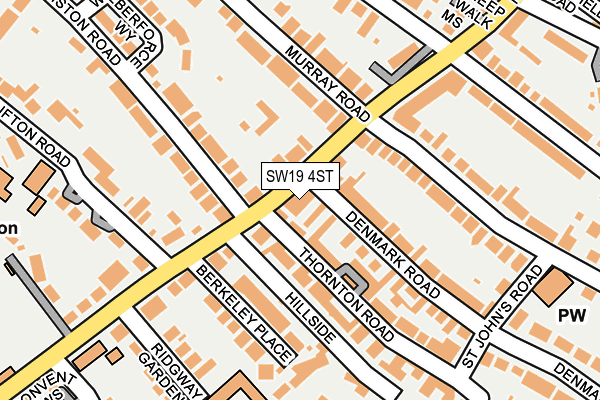 SW19 4ST map - OS OpenMap – Local (Ordnance Survey)