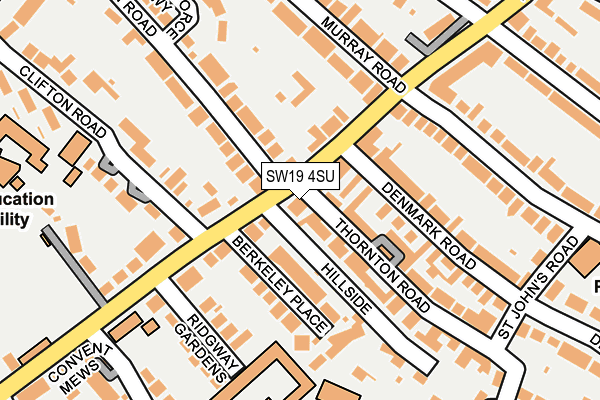 SW19 4SU map - OS OpenMap – Local (Ordnance Survey)