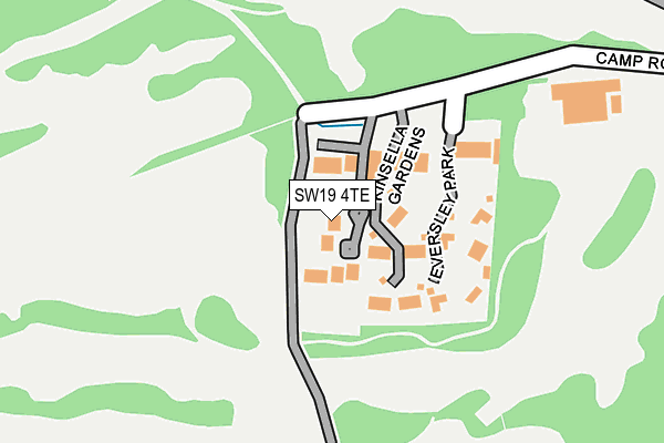 SW19 4TE map - OS OpenMap – Local (Ordnance Survey)
