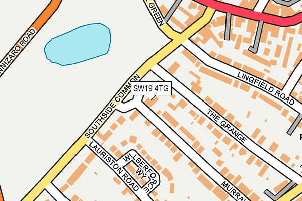 SW19 4TG map - OS OpenMap – Local (Ordnance Survey)