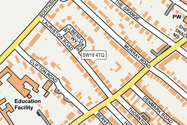 SW19 4TQ map - OS OpenMap – Local (Ordnance Survey)
