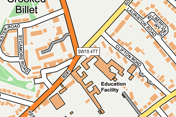 SW19 4TT map - OS OpenMap – Local (Ordnance Survey)