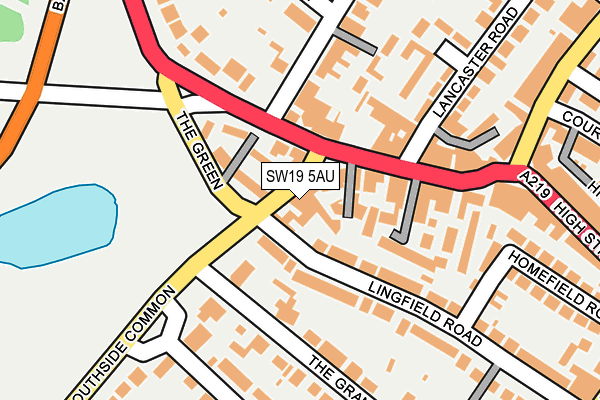 SW19 5AU map - OS OpenMap – Local (Ordnance Survey)