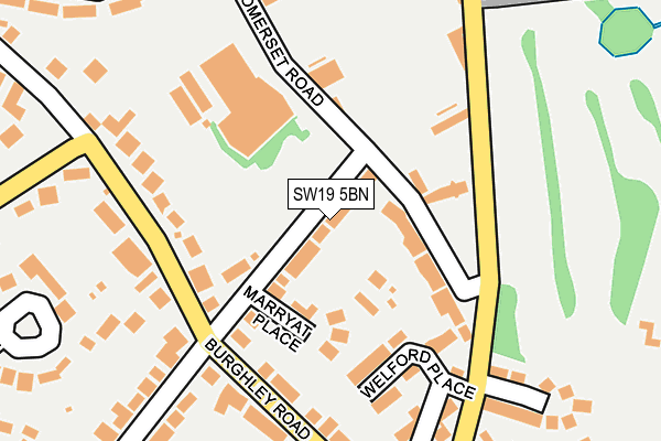 SW19 5BN map - OS OpenMap – Local (Ordnance Survey)