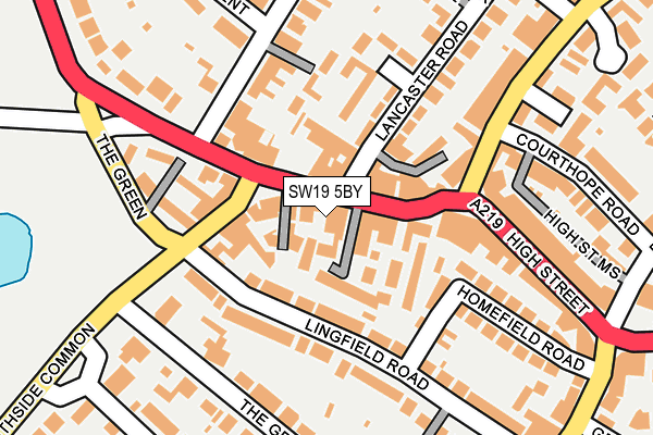 SW19 5BY map - OS OpenMap – Local (Ordnance Survey)