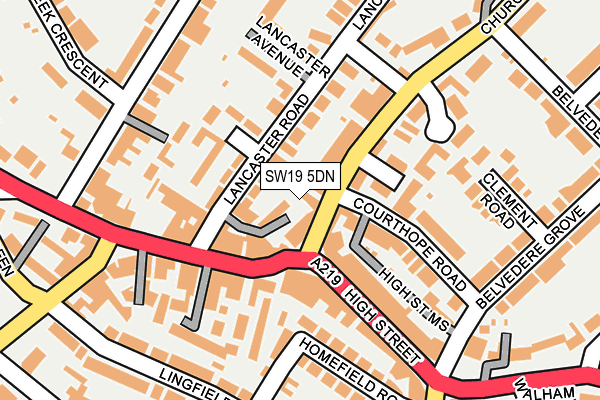 SW19 5DN map - OS OpenMap – Local (Ordnance Survey)
