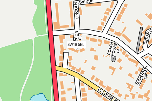 SW19 5EL map - OS OpenMap – Local (Ordnance Survey)