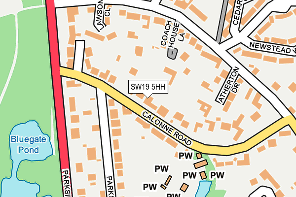 SW19 5HH map - OS OpenMap – Local (Ordnance Survey)