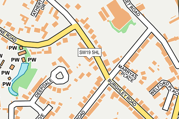 SW19 5HL map - OS OpenMap – Local (Ordnance Survey)