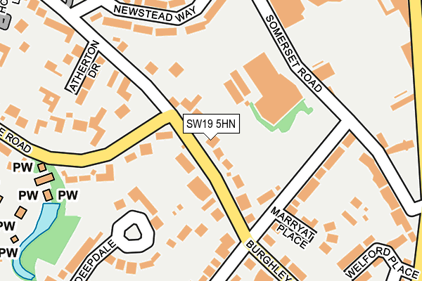 SW19 5HN map - OS OpenMap – Local (Ordnance Survey)