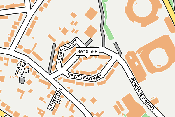 SW19 5HP map - OS OpenMap – Local (Ordnance Survey)