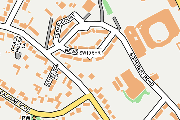 SW19 5HR map - OS OpenMap – Local (Ordnance Survey)